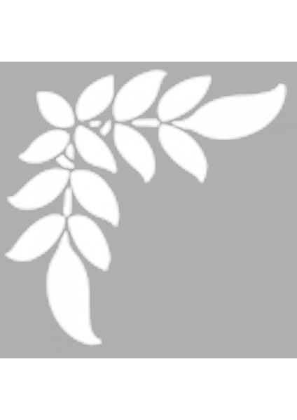 Fern Yaprak Motifi Stencil Tasarımı 30 x 30 cm