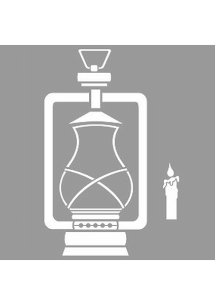 Artikel Zincirli Gaz Lambası Stencil Tasarımı 30 x 30 cm modelleri