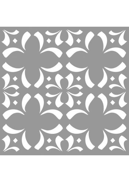 Çiçek Karo Desen Stencil Tasarımı 30 x 30 cm fiyatları