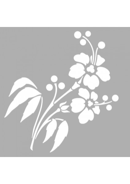 Artikel Art Nouveau Demet Çiçek-21 Stencil Tasarımı 30 x 30 cm