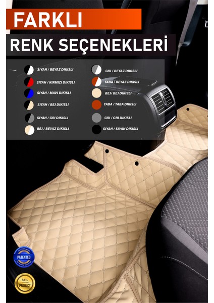 Renault Clio 5 Hatchback Benzinli (2019 ve Sonrası) 7d Deri Havuzlu Oto Paspas | Tam Koruma