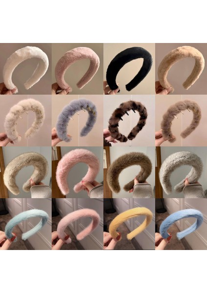 Yeni Kalınlaşmış ve Genişletilmiş Paragraf Peluş Saç Bandı Tavşan Saç Kadın Sonbahar ve Kış Kürk Geniş Yan Yüksek Kafatası Üst Kafa Bandı Saç Demeti Beyaz Saç Kartı (Yurt Dışından) fiyatları