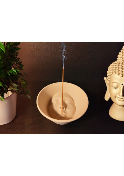 Sanatsal Yüz Şekilli 3D Baskı Tütsülük – Meditasyon & Dekor