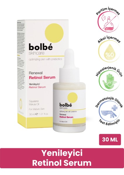 Elastikiyet Arttırıcı ve Yenileyici Retinol (A Vitamini) Gece Serumu - 30 ml