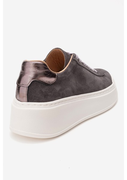 Gueno Füme Hakiki Deri Süet Kadın Spor Ayakkabı fırsatları