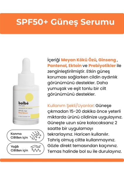 SPF 50+ Yüksek Korumalı Leke Karşıtı ve Günlük Güneş Serumu (Invisible Sun Fluid) Sun Drop - 30 ml modelleri
