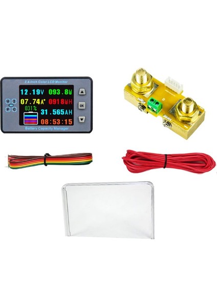VA9810 2 4 Inçlik Voltaj ÖLÇER+100A Saptırıcı+Kasa Coulometre Kapasite Elektrikli Araç/rv Için Güç Dedektörü Monitörü (Yurt Dışından)