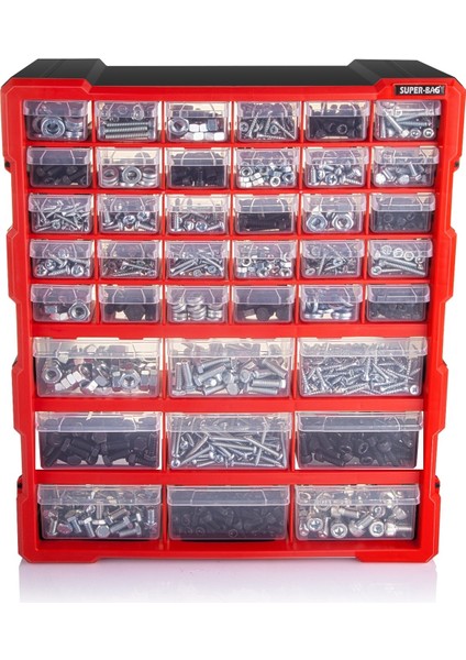 Super Bag Mono Blok Çekmeceli Organizer 39'lu Büyük Boy ASR-6001 modelleri