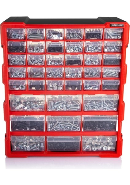 Super Bag Mono Blok Çekmeceli Organizer 39'lu Büyük Boy ASR-6001