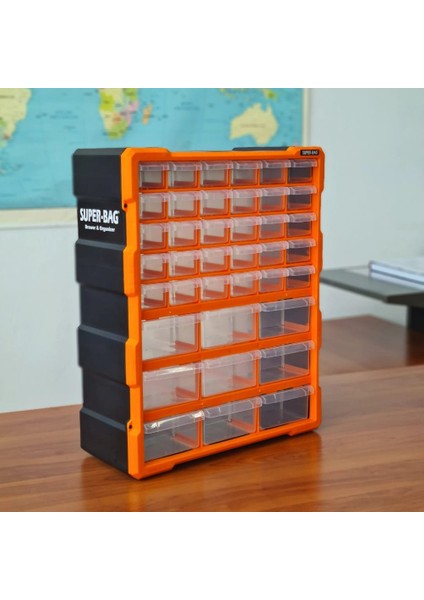 Super Bag Mono Blok Çekmeceli Organizer 39'lu Büyük Boy ASR-6001