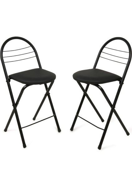 Akın Lüx 2 Katlanır Sandalyeli Bar Masası Seti - Legnano / Siyah - 122 cm indirimleri