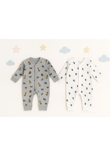 erkek Bebek Yeni Doğan Pamuklu Animal Desenli 2li Yeni Doğan Bebek Tulum Takım fiyatları