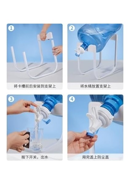 Damacana Musluk Başlığı ve Metal Ayak Stand Seti, Pratik Su Alma Aparatı, Paslanmaz Metal Stand, Her Boy Damacanaya Uyumlu, Kolay Montajlı, Ev ve Ofis Için fırsatları