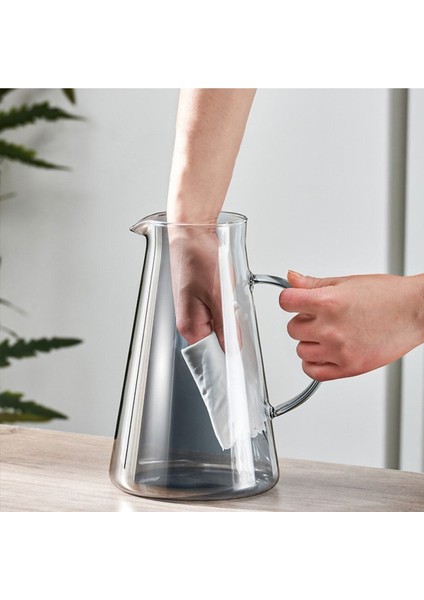Borosilikat Cam Metal Kapaklı Lüks Sürahi 1900 ml (Füme) Esk fırsatları