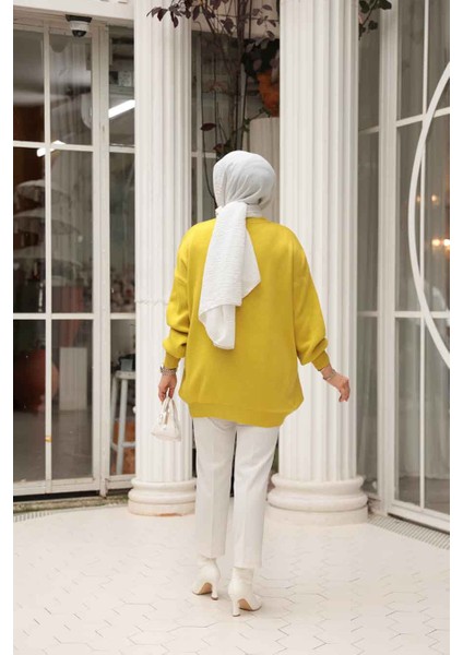 Hardal Tesettür Triko Kazak Tunik 17201HR modelleri