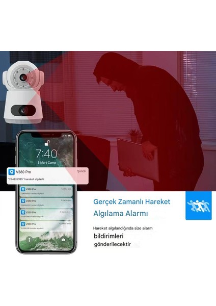 Şok Fırsat Seti: 6mp Güneşli Ptz & 4mp Wifi Kamera. V380 Pro Uygulaması ile Her Yerden Canlı Izleme, Ptz Kontrol ve Konuşu