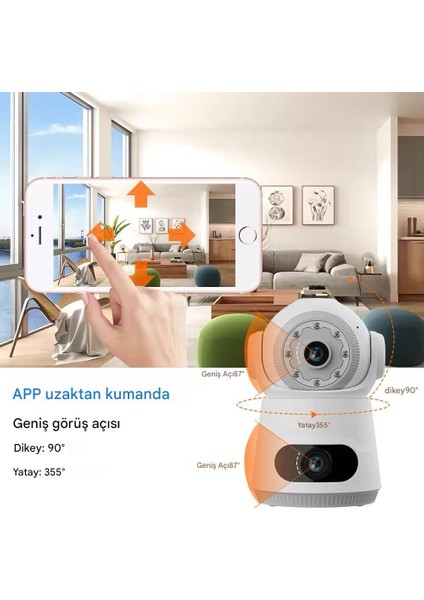 Şok Fırsat Seti: 6mp Güneşli Ptz & 4mp Wifi Kamera. V380 Pro Uygulaması ile Her Yerden Canlı Izleme, Ptz Kontrol ve Konuşu