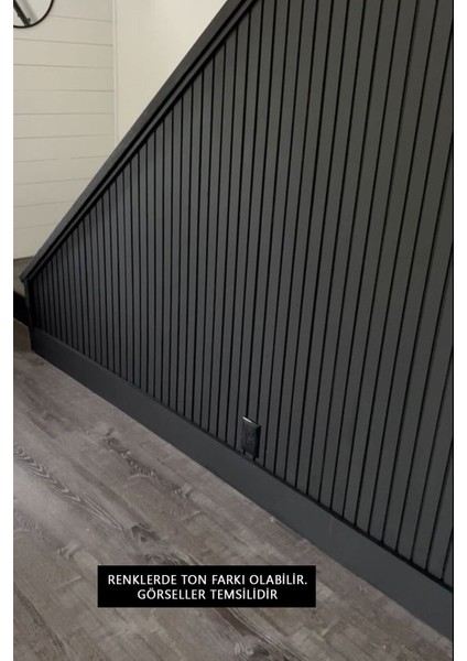 Siyah Duvar Çıtası 1 Paket (50 Adet) 25 × 5 cm Dekoratif Şerit Duvar Çıtası Boyanabilir Mdf