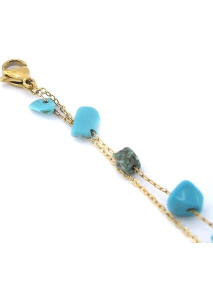 Doğal Taşlı Yaprak Model Halhal HAL-184