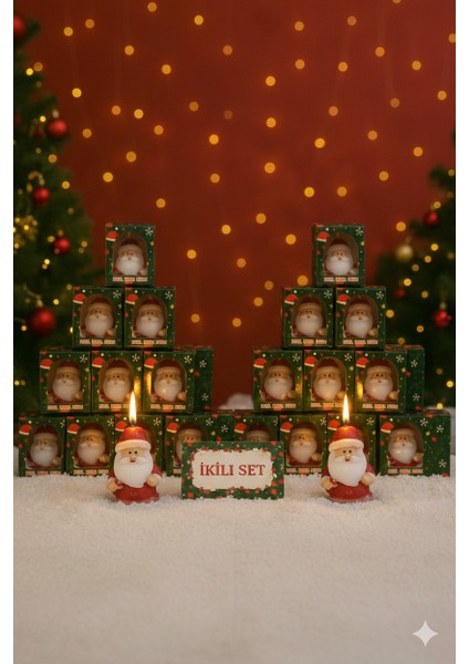 🎄 Noel Baba Mum – Dekoratif Yılbaşı Mumu