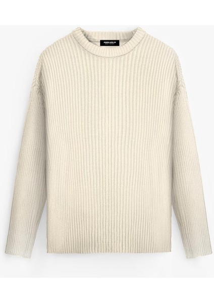 Erkek Regular Fit Kazak Bej