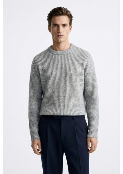 Erkek Regular Fit Kazak Gri modelleri