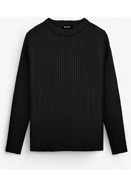 Erkek Regular Fit Kazak Siyah