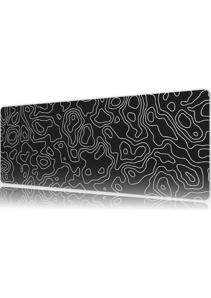 Topographic Flow 70X30 3mm Kalınlık Premium Gaming Oyuncu Mousepad, Anti Slip Xxl Mouse Pad