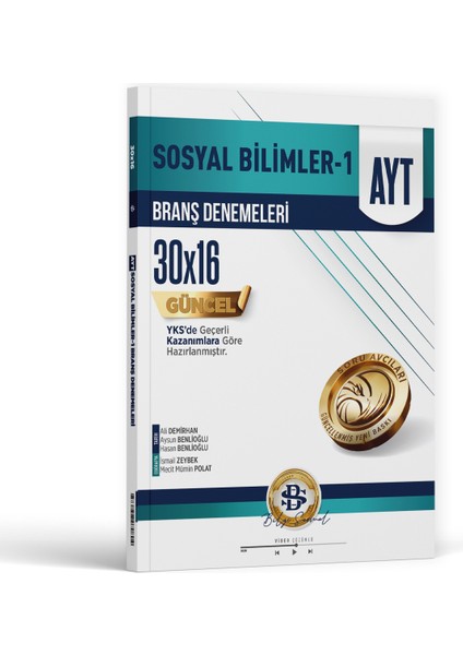 Bilgi Sarmal Sosyal Bilimler 1 Branş Denemeleri Üniversite Hazırlık AYT 30x16 Ölçekli Kitapçık 2025-26