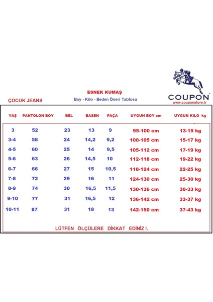 Erkek Çocuk Jeans / Esnek Kumaş fiyatları