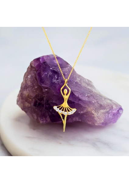 14 Ayar Altın Balerin Kolye, Zarif Dansçı Kız ve Peri Kolye fiyatları