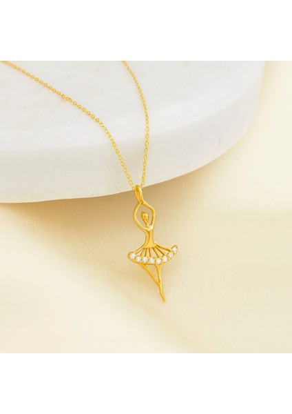 14 Ayar Altın Balerin Kolye, Zarif Dansçı Kız ve Peri Kolye indirimleri