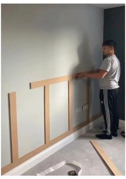 Iskandinav Duvar Çıtası 1 Paket(10 Adet) 100×8 cm Dekoratif Mdf Duvar Çıtası Duvarçıta fiyatları