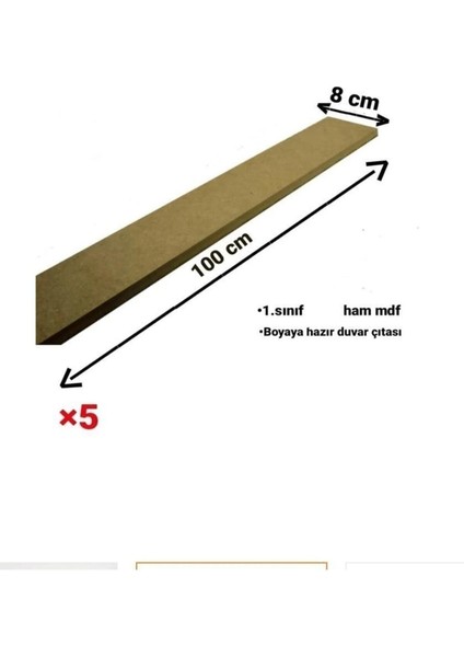Iskandinav Duvar Çıtası 1 Paket(10 Adet) 100×8 cm Dekoratif Mdf Duvar Çıtası Duvarçıta fırsatları