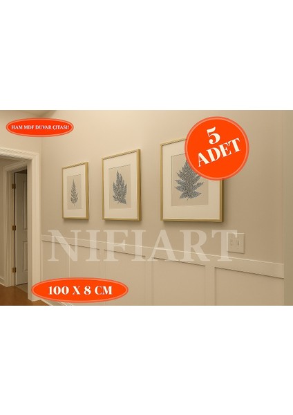 Iskandinav Duvar Çıtası 100CM x 8 cm (5 Adet) Çocuk Odası Duvar Dekorasyonu , Duvar Çıtası modelleri