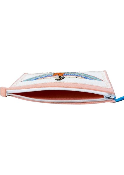 2800 El Yapımı Maat Desen Kanaviçe Işlemeli Keçe Kalem / Makyaj Çantası