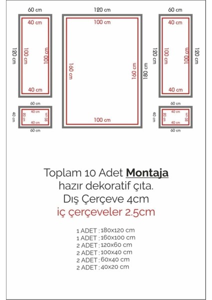 Dekoratif Boyanabilir Duvar Çıtası Kesimli Hazır Paket-Duvar Dekorasyon 2513-4020 fırsatları