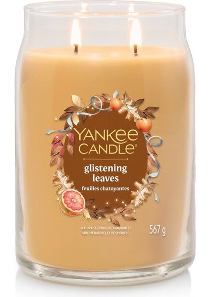 Glistening Leaves Büyük Mum