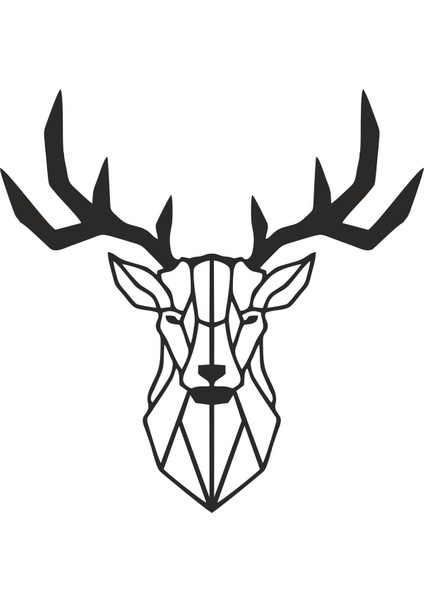 Geyik Kafası Figürü Ahşap 40X40 cm Mdf Dekoratif Geyik Dekor Duvar Tablo modelleri