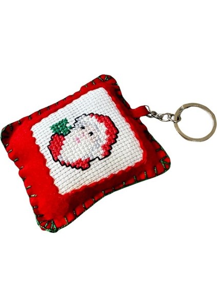 4731 El Yapımı Noel Baba Temalı Kanaviçe Anahtarlık indirimleri