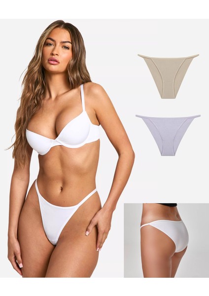 Kadın Slip Bikini Külot 2 Adet