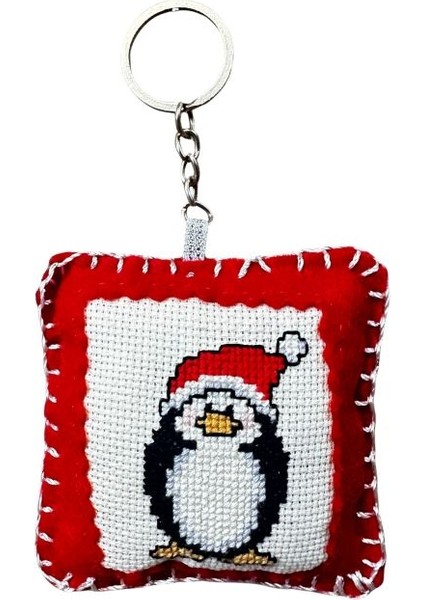 8896 El Yapımı Penguen Temalı Kanaviçe Anahtarlık indirimleri