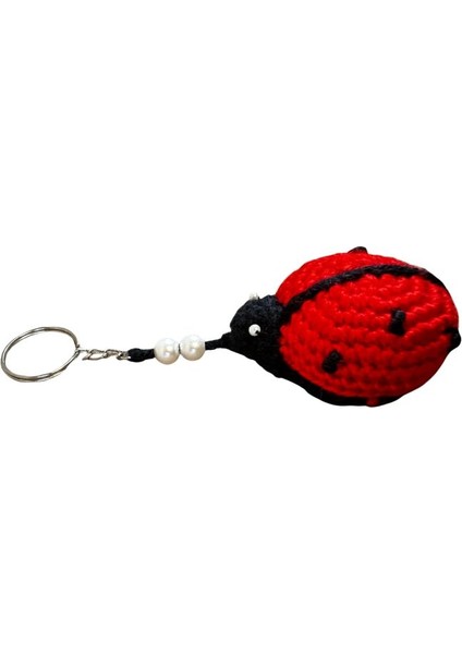 5126 El Yapımı Uğur Böceği Model Örgü Mini Anahtarlık modelleri