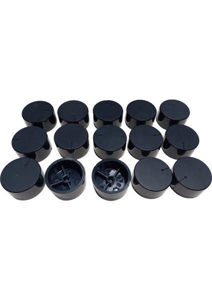 15 Adet Plastik Siyah Ses Kontrol Pot Başlığı 35X18MM 6mm D Tip Mile Uygun indirimleri