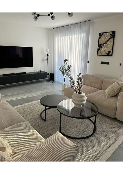 Monza 2li Orta Sehpa Füme Cam (Temperli Cam ) fiyatları