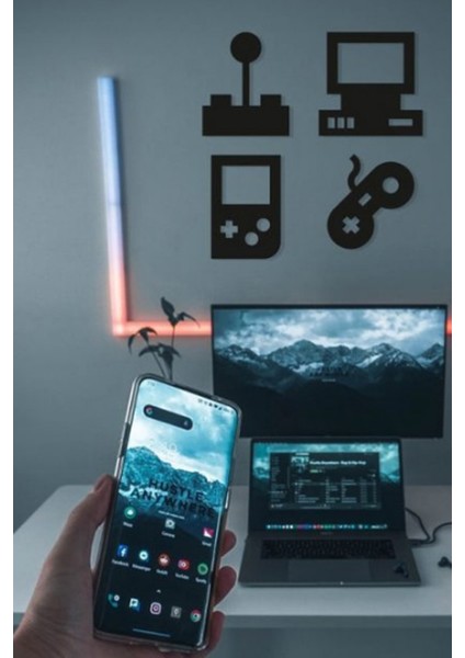 Gamer Oyuncular Için Ateri Konsollar Duvar Dekor Tablo Hediyelik Eşya