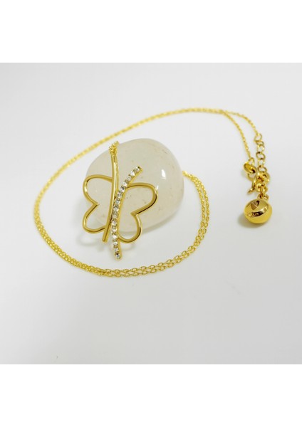 14 Ayar Altın Şans Kelebeği Kolye fırsatları