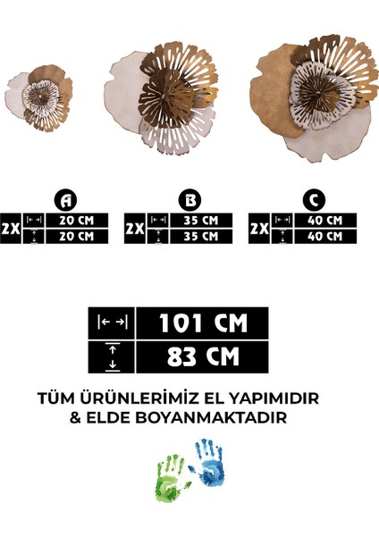 Dekorenzo Name Metal Duvar Tablosu, Ev Ofis Duvar Panosu (6 Parça)