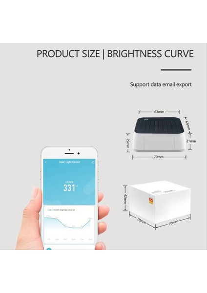 Tuya Zigbee Güneş Işık IP65 Su Geçirmez Açık Mekan Parlaklık Dedektörü Gerçek Zamanlı Parlaklık Izleme (Yurt Dışından) modelleri