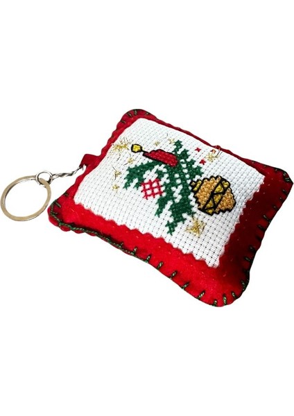 9275 El Yapımı Noel Temalı Kanaviçe Anahtarlık indirimleri